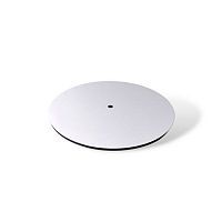 Подложка Сатин - ЛМДФ/белая 18см h-6мм с отверстием под ось
