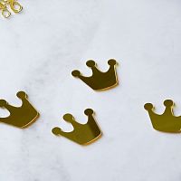 Набор зеркальных топперов "Короны",  золото
