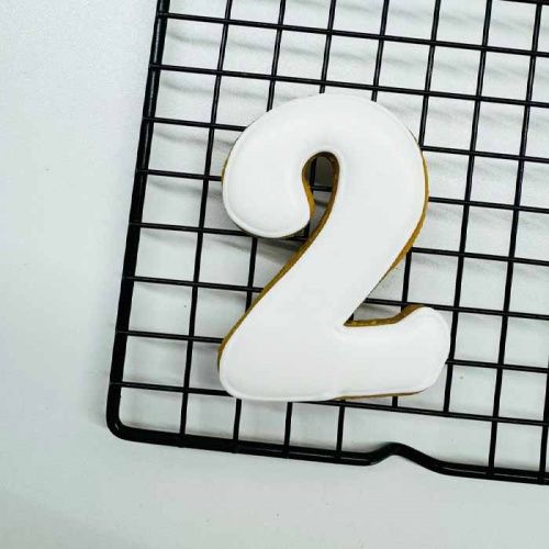 Пряник имбирный "2" белый, 8см