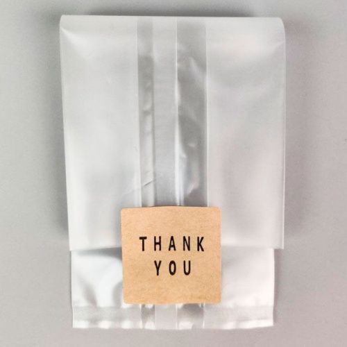 Набор прозрачных пакетов с наклейками "Thank you" 10шт фото 5